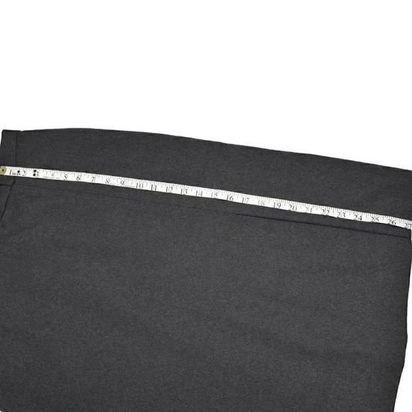 Vintage  Allure 100% Wool Grey Midi Skirt Pencil Front Slit Size Medium - Picture 9 of 10